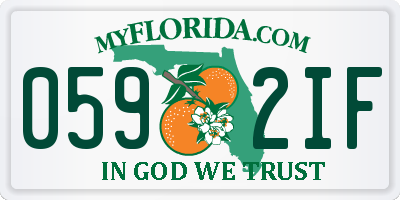 FL license plate 0592IF