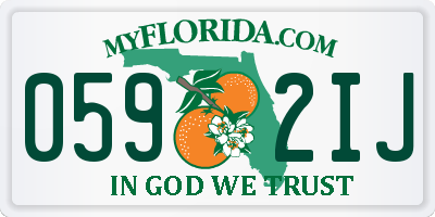 FL license plate 0592IJ