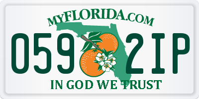 FL license plate 0592IP