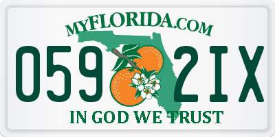 FL license plate 0592IX