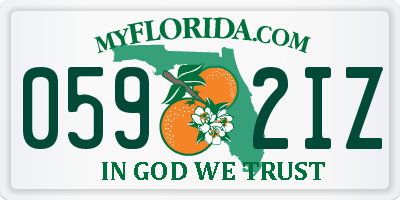 FL license plate 0592IZ