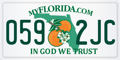 FL license plate 0592JC
