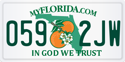 FL license plate 0592JW