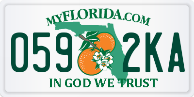 FL license plate 0592KA