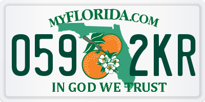 FL license plate 0592KR