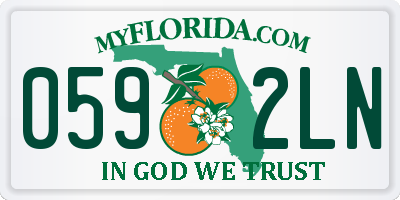 FL license plate 0592LN