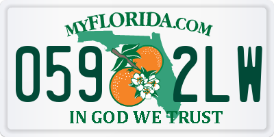 FL license plate 0592LW