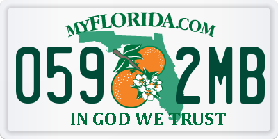 FL license plate 0592MB