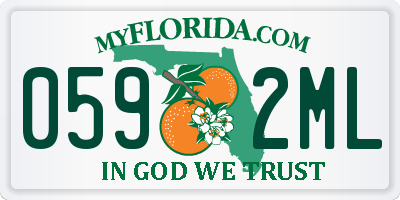 FL license plate 0592ML