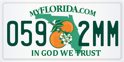FL license plate 0592MM