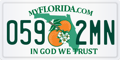 FL license plate 0592MN