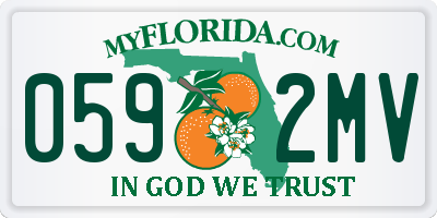 FL license plate 0592MV