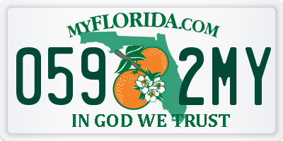 FL license plate 0592MY