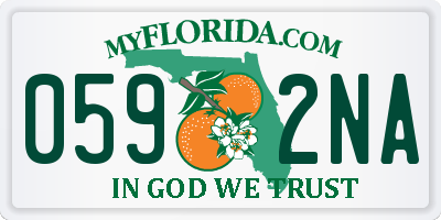 FL license plate 0592NA