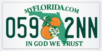 FL license plate 0592NN