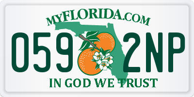 FL license plate 0592NP