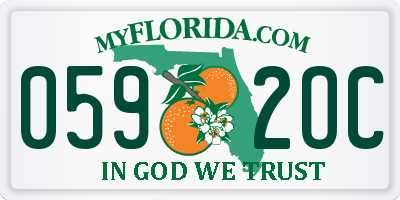 FL license plate 0592OC