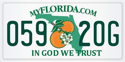 FL license plate 0592OG