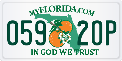 FL license plate 0592OP