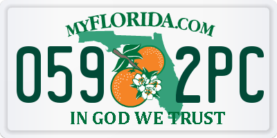 FL license plate 0592PC