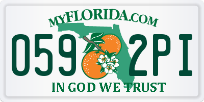 FL license plate 0592PI