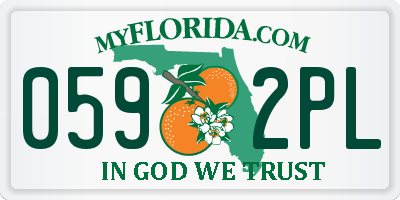 FL license plate 0592PL