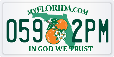 FL license plate 0592PM