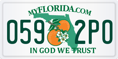 FL license plate 0592PO