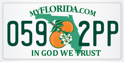 FL license plate 0592PP
