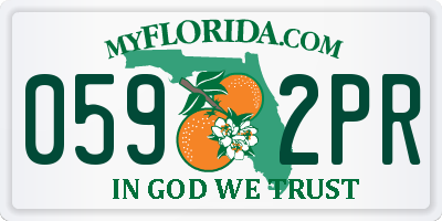 FL license plate 0592PR