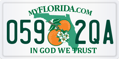 FL license plate 0592QA