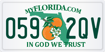 FL license plate 0592QV