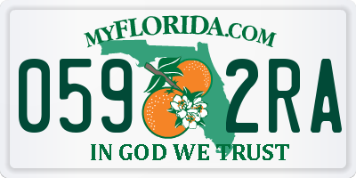 FL license plate 0592RA