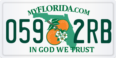 FL license plate 0592RB