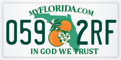 FL license plate 0592RF