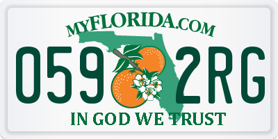 FL license plate 0592RG