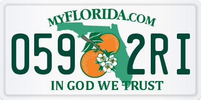 FL license plate 0592RI