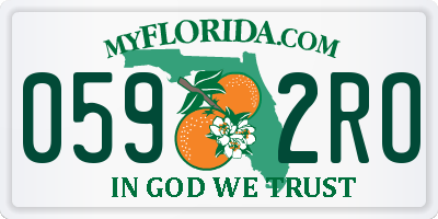 FL license plate 0592RO