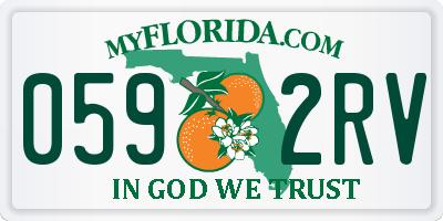 FL license plate 0592RV