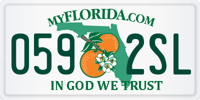 FL license plate 0592SL