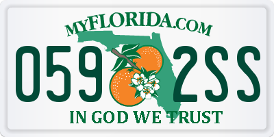 FL license plate 0592SS