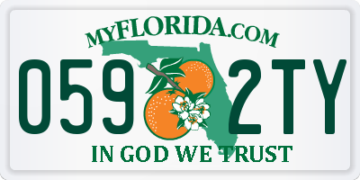FL license plate 0592TY