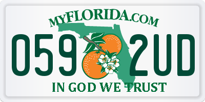 FL license plate 0592UD