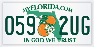 FL license plate 0592UG