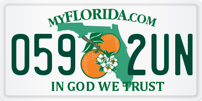 FL license plate 0592UN