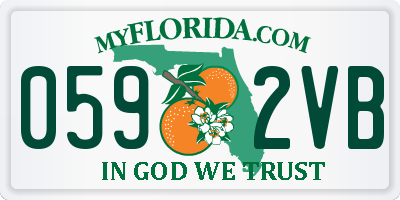 FL license plate 0592VB