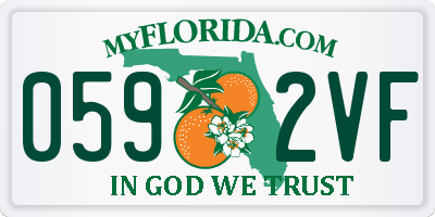 FL license plate 0592VF