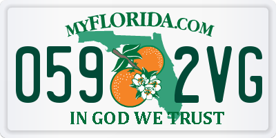 FL license plate 0592VG