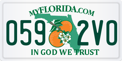 FL license plate 0592VO
