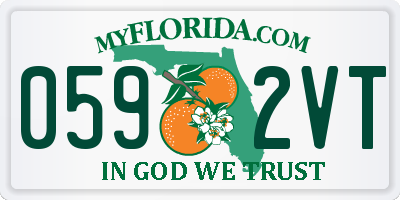 FL license plate 0592VT